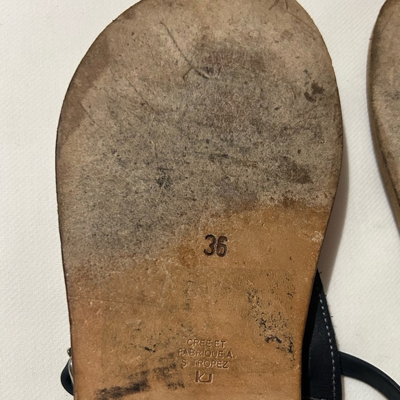 K.Jacques picon navy blue leather sandals - Picture 5 of 7